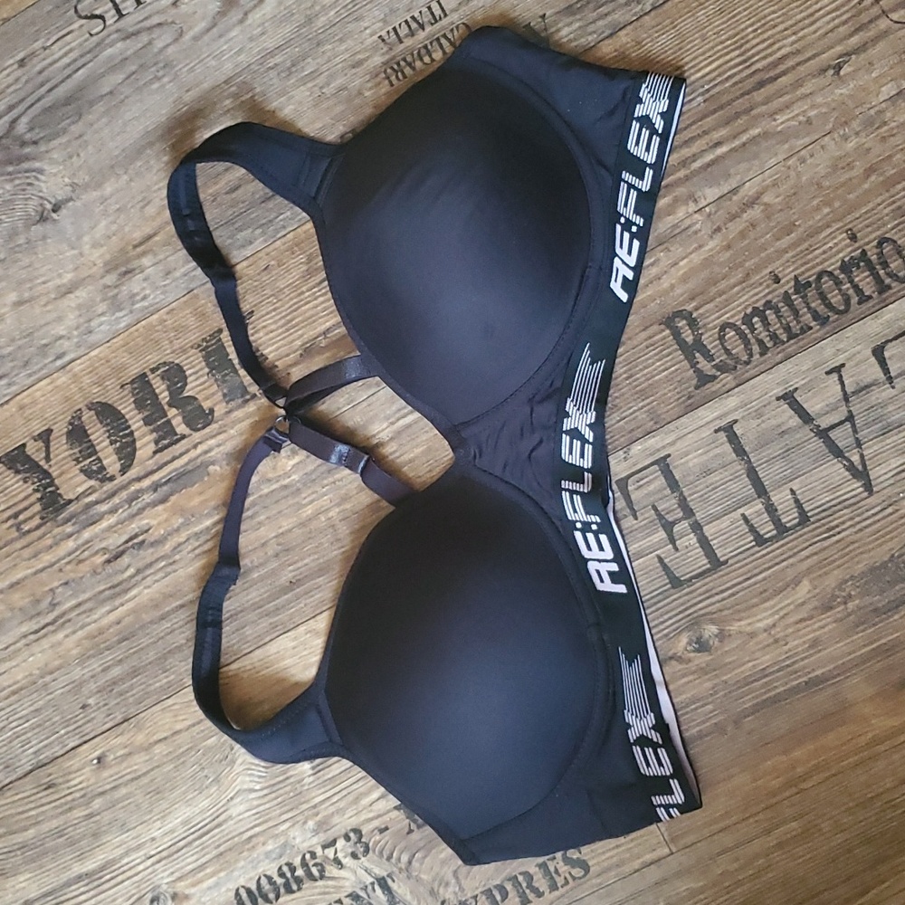 Re:Flex, black, bra, razorback, size 3X